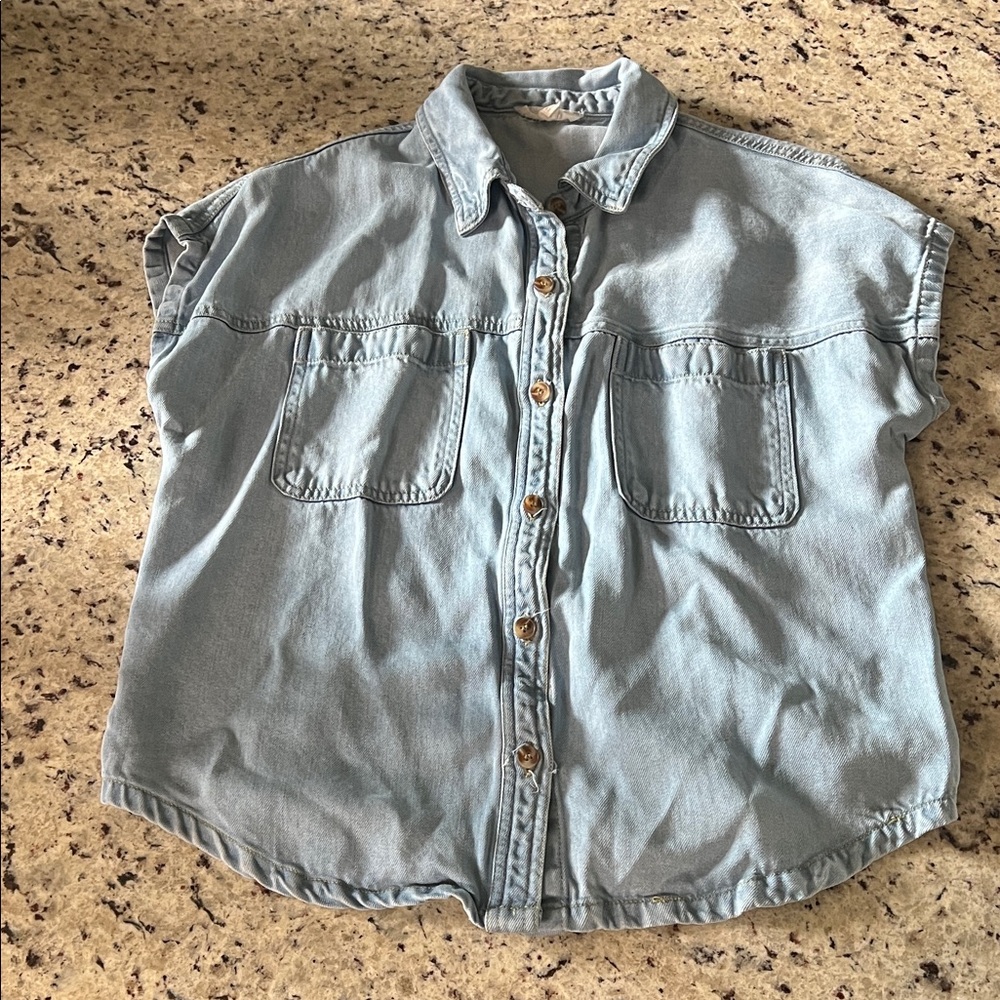 Blu Pepper Light Blue Women’s Button-Down Shirt